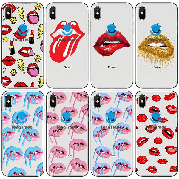

tongtrade] soft silicone tpu case for apple iphone 11 pro max xs 8sp 7sp 6sp huawei y9s y6s mate 30 20 p30 p20 p10 pro lip cover case