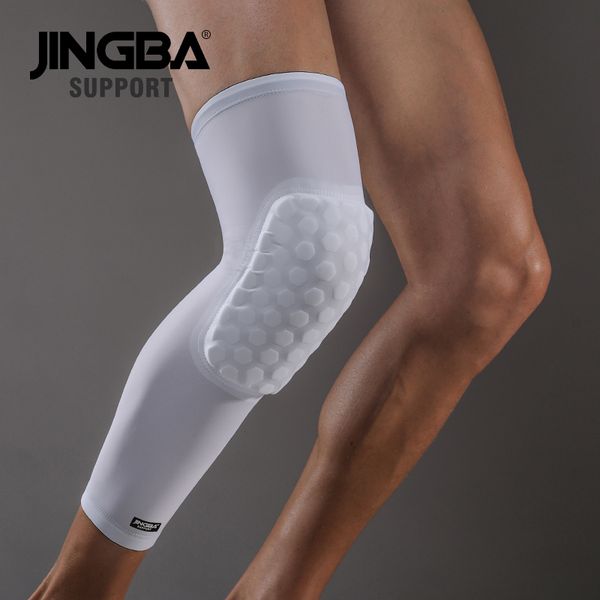 

jingba support 1pc honeycomb protector safety basketball knee pads support volleyball knee brace sports protector, Black;gray