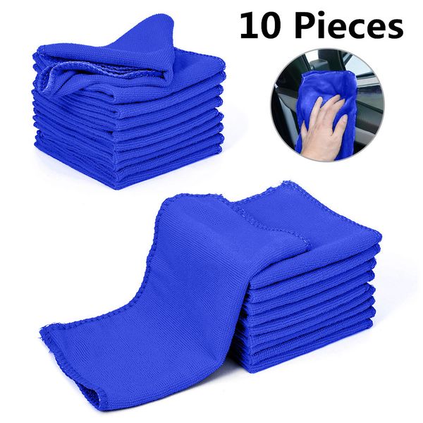 

10pcs/set car cleaning microfiber towel car cleaning drying cloth soft cloths absorbent quick dry towel cloth wash detailing