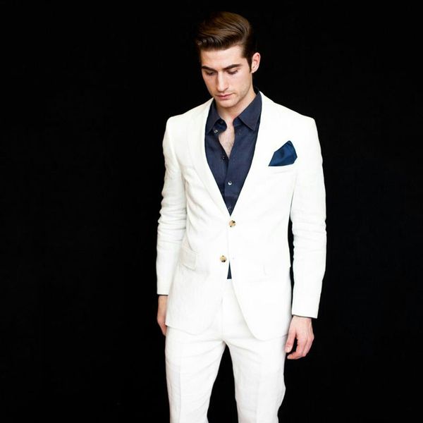 

white business suits for men attire groom tuxedos wide peak lapel 2piece groomsmen wear man outfit blazer costume homme terno masculino, Black;gray