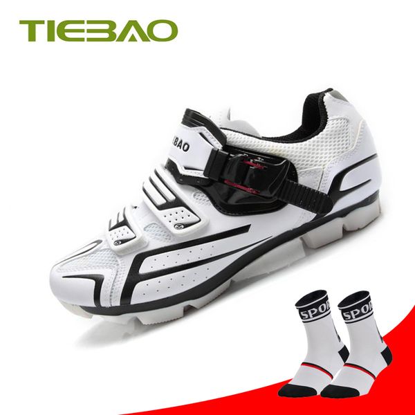 

tiebao mtb cycling shoes professional men breathable bike shoes bicycle self-locking athletic riding zapatillas ciclismo, Black