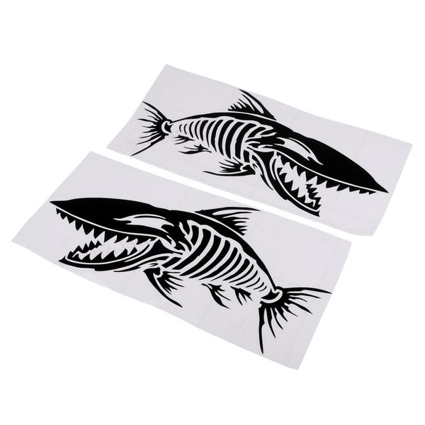 

2pcs self-adhesive skeleton fish bone stickers kayak car truck bumper decals
