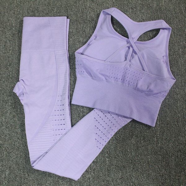 

2pcs yoga set brackless strappy sports bra women energy seamless high waist leggings push up sport suit fitness suit workout set, White;red