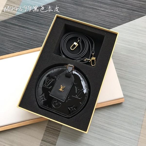 

international brand ladies round cake bag fashion entertainment bag classic charm exquisite fashion design party delivery m44699, Black;red