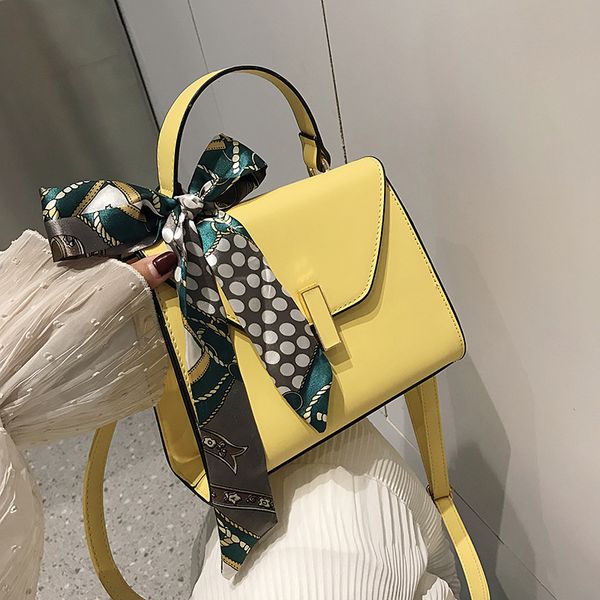 

women bags2020 new fashion scarf bow shaped bag single shoulder messenger handbag
