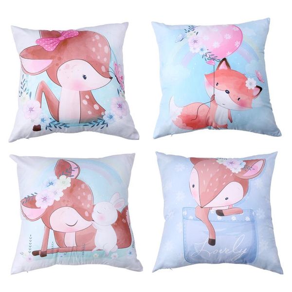 

симпатичная наволочка мягкой подушка обложка хлопок белье наволочка площадь декоративная бросьте наволочки 45 * 45см домашнего украшения