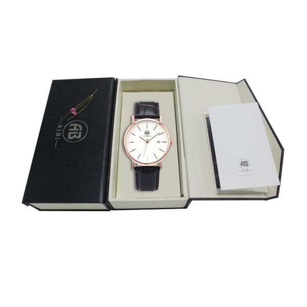 

роскошные часы пара с коробки подарка pu кожаный ремешок 3atm водонепроницаемый аналоговые кварцевые часы бизнес повседневный часы для black, Slivery;brown