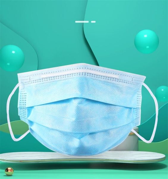

dhl ship blue mask fast delivery solid blue white color face masks non woven dust care mouthuniversal x6oz