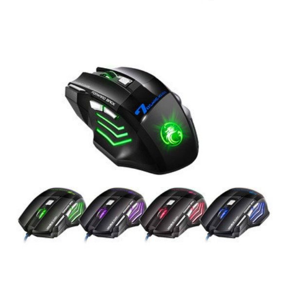 

imice professional проводная бесшумный gaming mouse 7 кнопка 5500 dpi led оптическая usb мышь компьютера gamer мышей x7 game mouse бесшумный