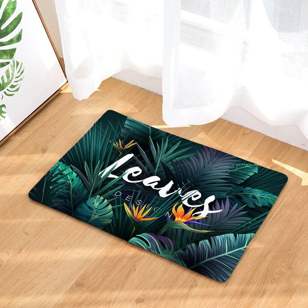 

cammitever tropical leaf leaves carpet entrance indoor floor mat non-slip doormat rug carpets bedroom rugs decorative stair mats