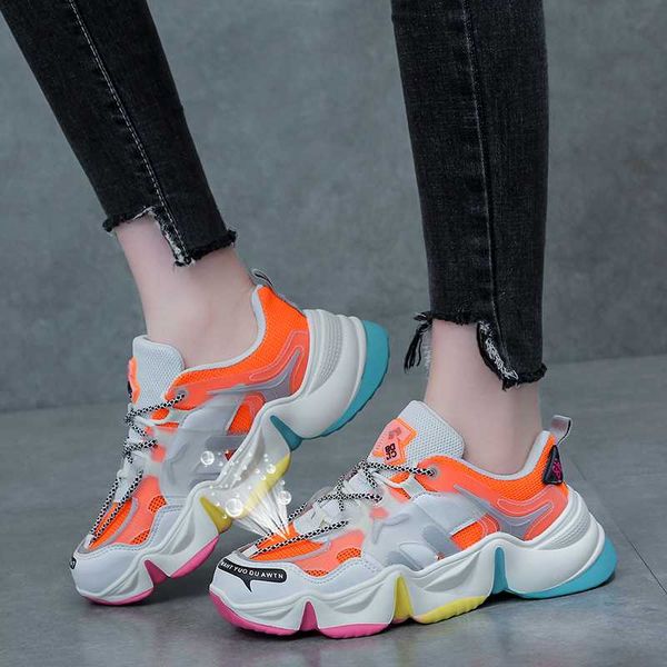 

2020 new sport shoes for women tennis shoes female stability athletic orange sneakers trainers girl ins hot