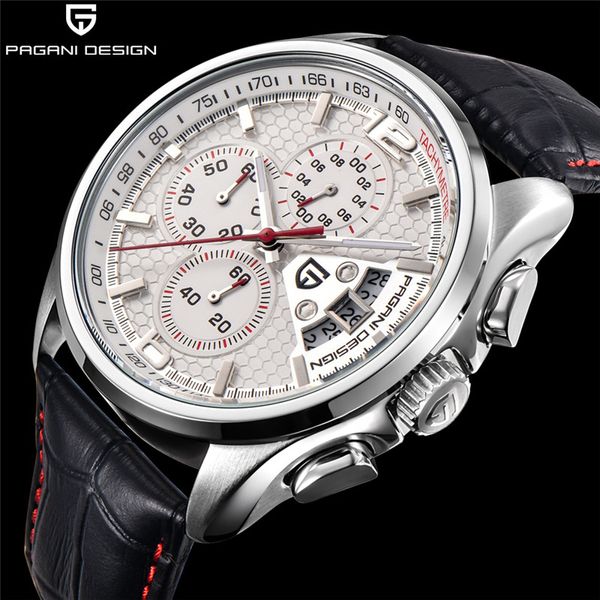 Мужские Quartz Watches Pagani Design Luxury Brands Fashion Difted Движение военные часы кожаные часы Relogio Masculino