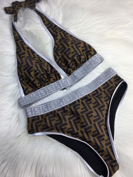 

2020 new designer swimsuit with letters summer bikini beach wear one-piece swimsuit for women bikini swimsuit s--xl2020, White;black