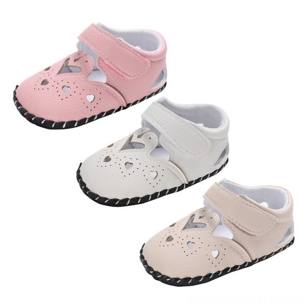 

summer newborn girls sandal pu hollow flower breathable baby sandal soft bottom sandals shoes slip baby girl shoes 018m, Black;red