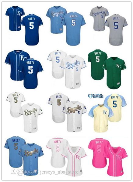 

custom any name number 5 george brett baseball jersey kansas city baseball wear royals men women youth jerseys 02, Blue;black