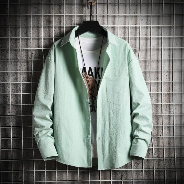 

spring summer men's casual shirt slim fit men's casual letter printed shirt long sleeve formal dress shirts men male clothing#y2, White;black