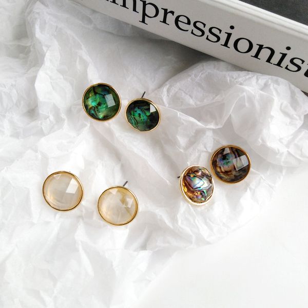 

vintage statement crystal clips on earring without non piercing elegant green round stone clip earrings no pierced ears hole, Silver