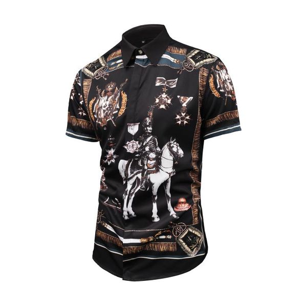 

2019 новое прибытие brand модельер mens вскользь рубашки горячие продажи высокое качество весна лето бесплатная доставка luxury mens blouse, White;black