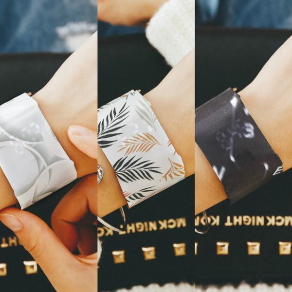 

paper electronic papr german watch male and female students electronic fashion couple creative personality waterproof watch, Blue