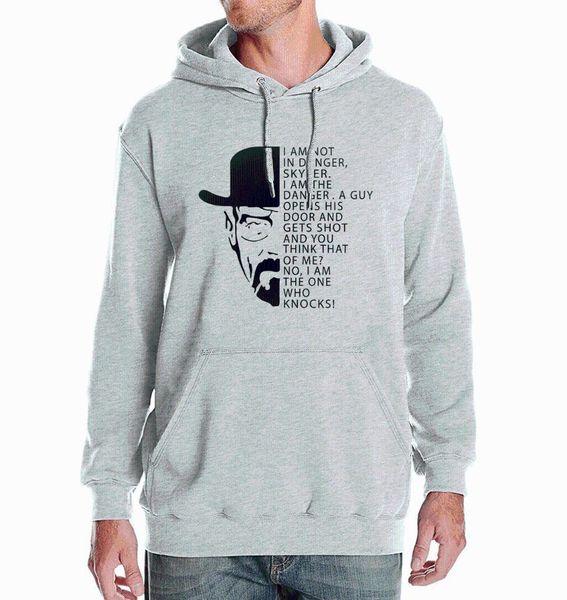 

heisenberg danger 2017 new arrival mens hoodie sweatshirt spring winter fleece men's sportswear hoody for men harajuku sportsuit, Black