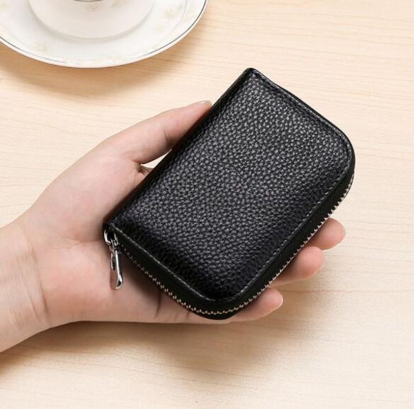 

multi card pocket coin wallet men's zip card bag, Red;black