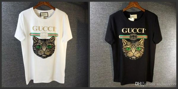 

2018 весна лето luxury Brand мужчины футболка дизайнер вышивка красный зеленый полоса пи