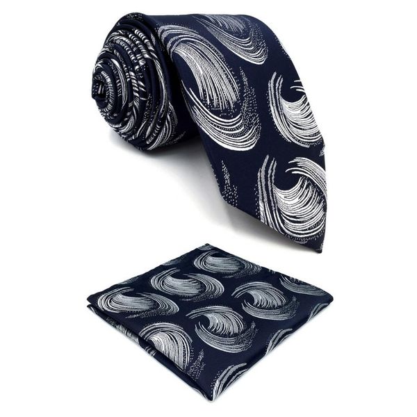 

navy silver abstract silk mens necktie wedding fashion party x-long dress pocket square, Blue;purple