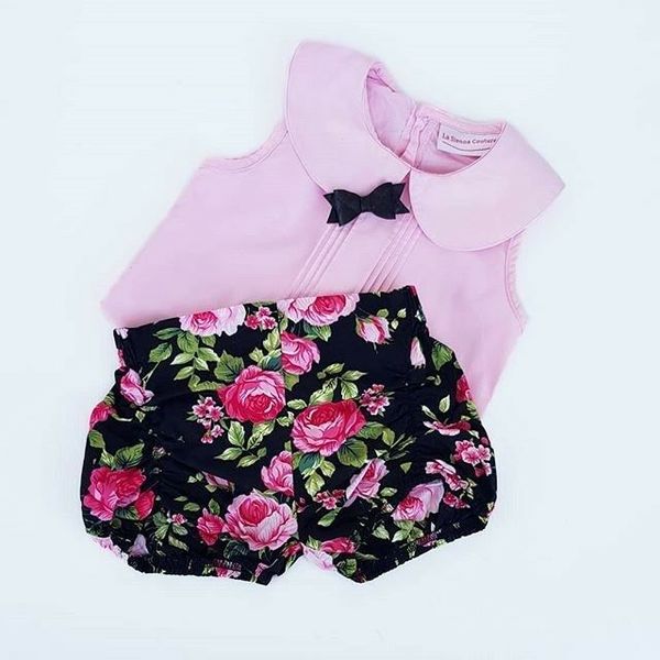 

toddler baby girls summer vest floral pants shorts outfits clothes set 0-24m, White