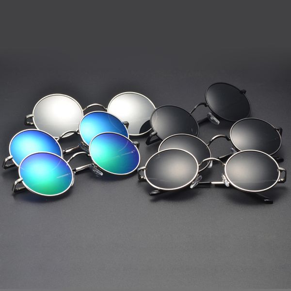 

trendy vintage round polarized sunglasses for men women classic sun glasses alloy metal frame driving eyewear eyeglasses uv400, White;black