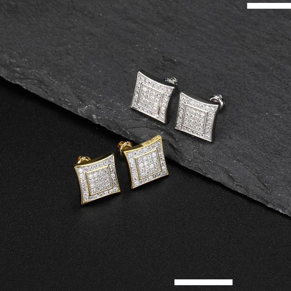 

хип-хоп золото и серебро цвет мужчина женщина общего назначения серьги полный цирконий рок приливная волна уха ногтей golden австралийская у