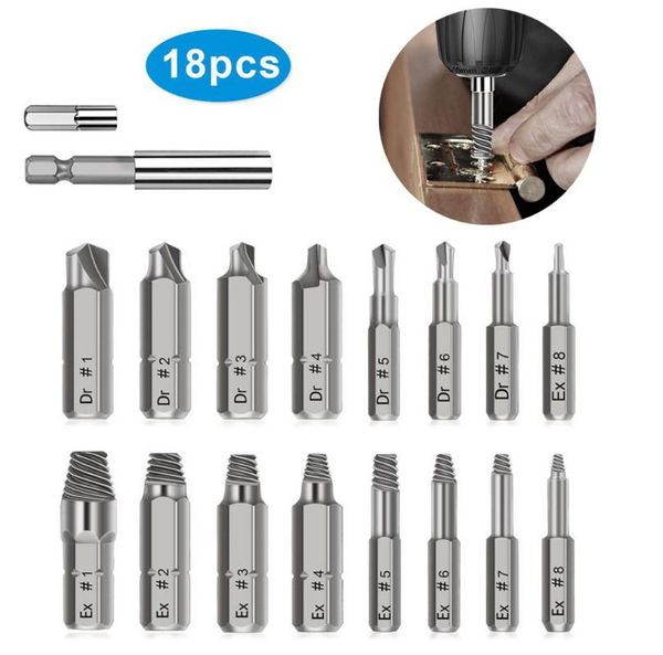 

selling 2020 products screw extractor easy out set left hand drill bits spiral flute broken screw support dropshipping
