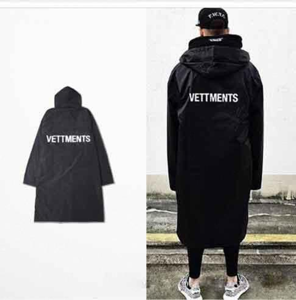 

2019new мђжкие vetements и дожд пало кане ђ бомбаѬдиѬовик кђѬка женин длинне, Black