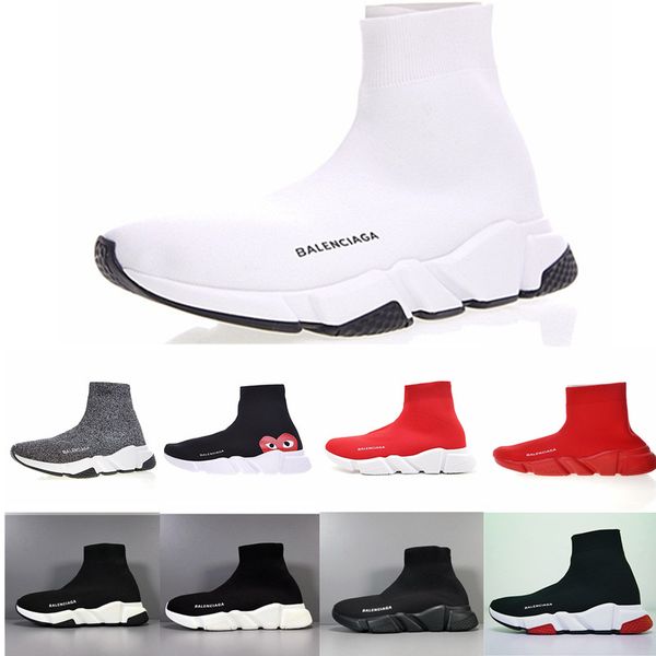 

fashion speed trainer sock shoes men women triple black white red glitter volt mens trainers runners casual sports sneakers 36-45 ruy522