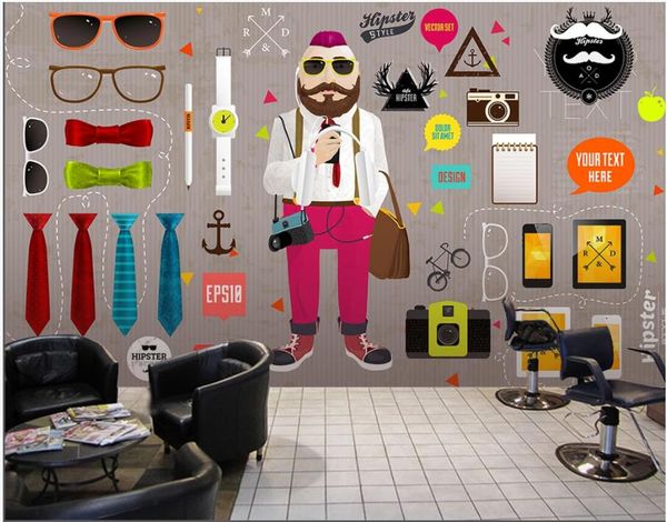 

wdbh custom p mural 3d wallpaper fashion and cute hipster shopping mall beauty salon home decor 3d wall murals wallpaper for walls 3 d
