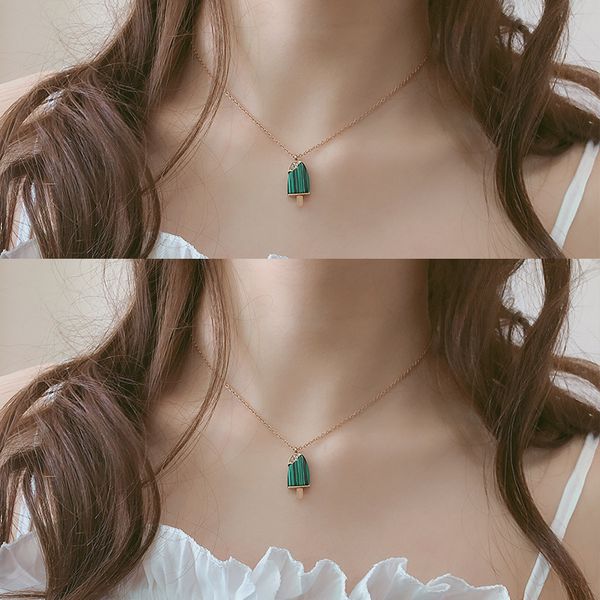 

new east gate korean fashion rose gold titanium steel necklace, Silver
