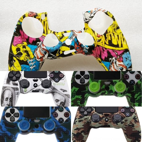 

02rx5 grip soft silicone case skin camouflage cover for playstation 4 ps4 controller