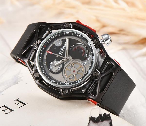 

2017 TOP Swiss Hubolt brand Wristwatches Fashion Classic Sapphire leather Strap Automatic Movement Men Mens Watch Watches BROWN AND SLIVER