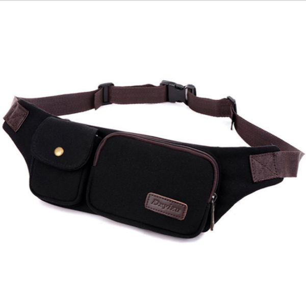 

canvas men waist bags women fanny chest pack portable men belt bags travelling phone waist pack for key male bum bag casual