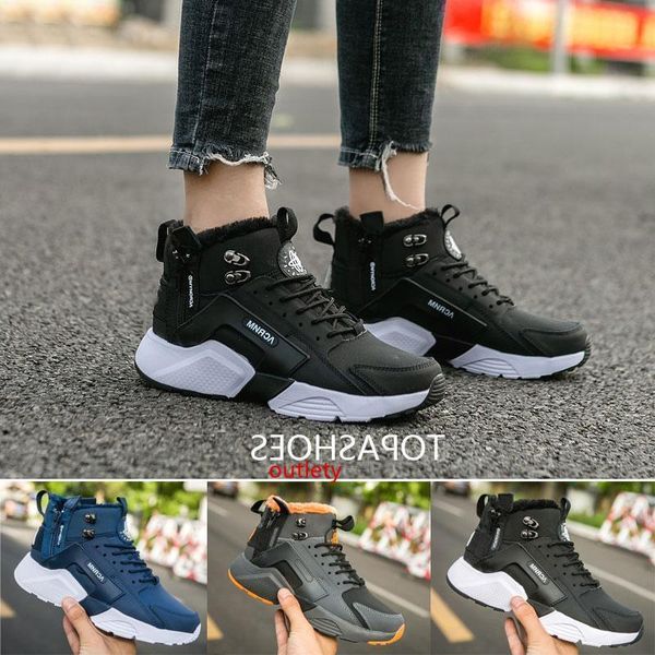

wholesale warm new arrival huarache 6 x acronym city mid zipper leather high huaraches women running shoes men winter boots size 36-45
