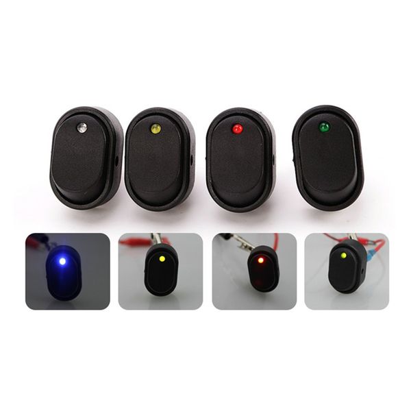 

30amp heavy duty off/on rocker switch for boat marine multicolor led 4pcs