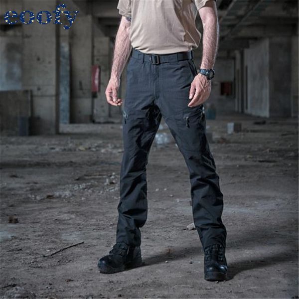 

men army style trousers men's casual combat cargo pants breathable multi-pockets waterproof quick dry casual pants male, Black
