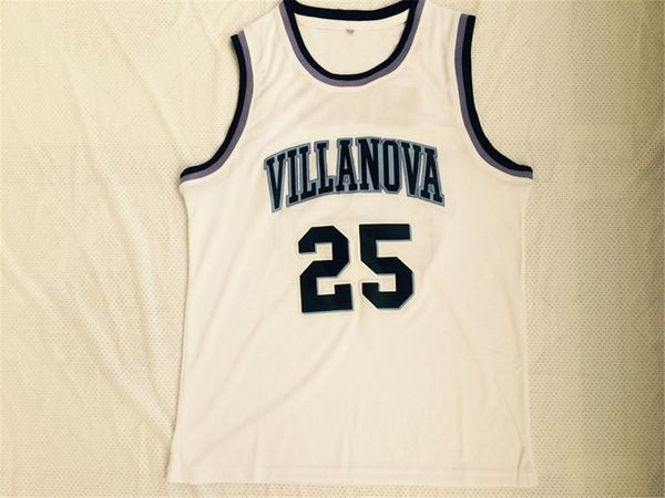 

ncaa villanova wildcats #25 mikal bridges college basketball jerseys - white, Black
