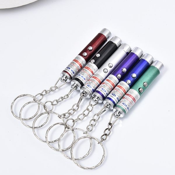 

electronics led gadget 2 in 1 white led light and red laser pointer pen keychain flashlight