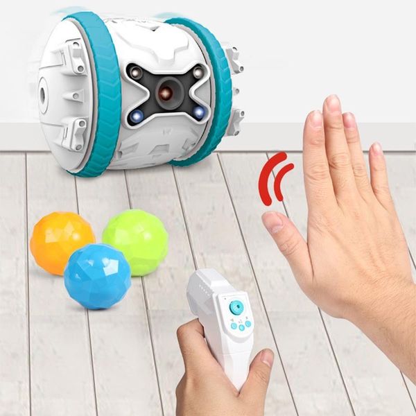 

перезаряжаемый робот собака игрушка прыжки мяч прокатки умный пульт дистанционного управления следовать кошка играть детская игра подарок иг