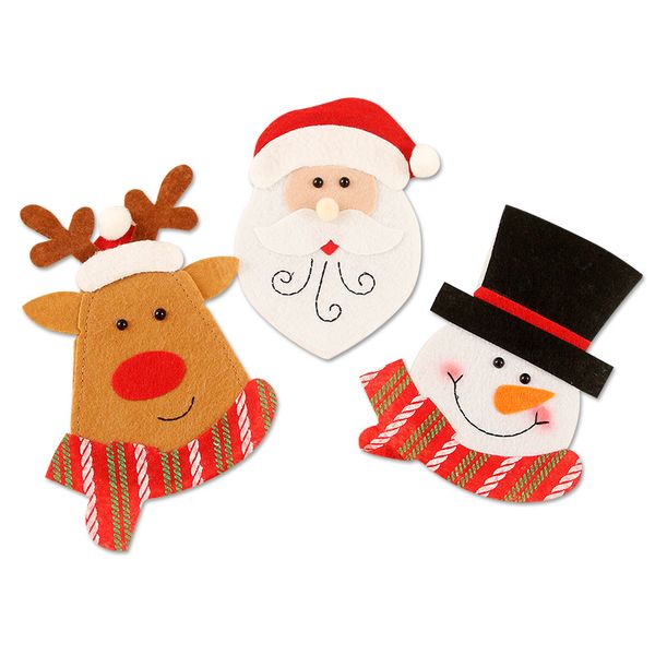 

santa claus cutlery bag christmas for dinner table decorantion silveware holders porckets fork knife holder bag for xmas decor