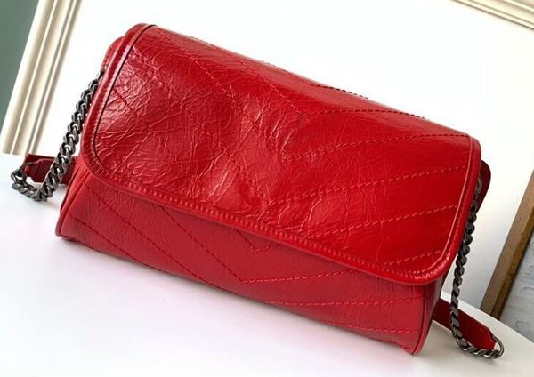 

5a 28cm niki body bag crinkled vintage calfskin leather shoulder bags, 577124