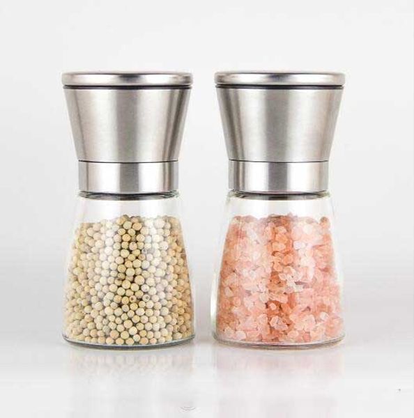 

кухня accessaries из нержавеющей стали grinder руководство соль перец мельница grinder приправа бутылки из стекла инструмент премиум соль gr