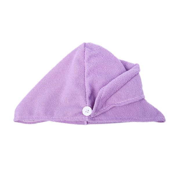 

1 pc magic minifiber hair drying towel hat cap bath head wrap - purple