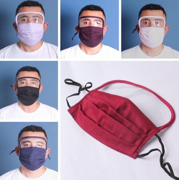 2 1 Yüz Shield Plastik Ekran Tam Yüz Koruma İzolasyon Maskesi Anti-sis Yağ Koruyucu Kalkan Yıkanabilir Maskesi