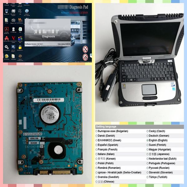 

for auto diagnosis tools mb star c4 c5 sd connect sof-tware v06.2023 d.as x-entry e.pc multi-languages car truck diagnostic tool lapcf19